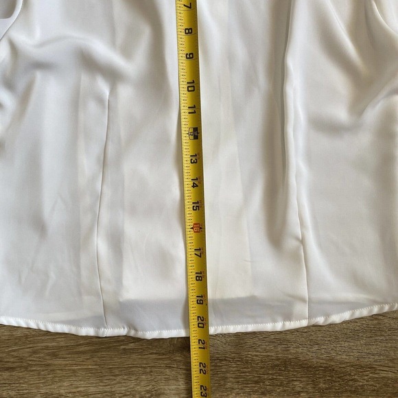 Vintage Ruffle White Blouse Top Ultra-Sexy Hippie Retro size 8 - Picture 8 of 15